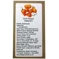 6 Degrees East Heirloom Veg Seeds - Chilli - Habanero